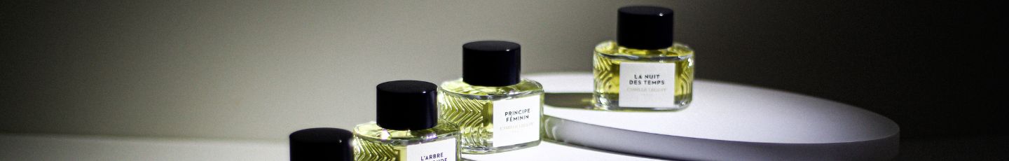 Nischenparfümflakons von Camille Leguay – L'Arbre, Principe Féminin, La Nuit des Temps