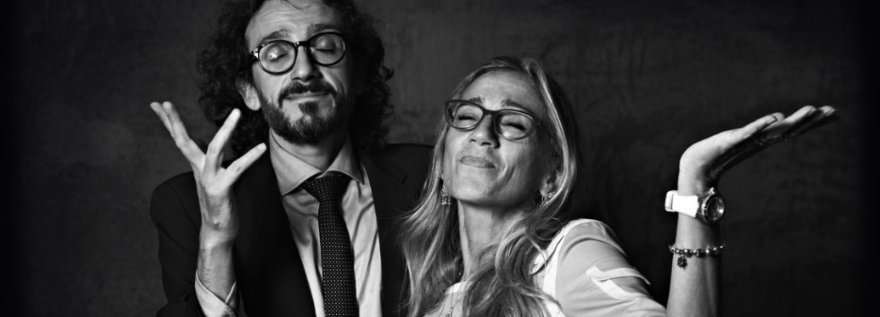 Ritratto in bianco e nero di Tiziana e Paolo Terenzi